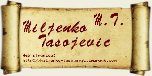 Miljenko Tasojević vizit kartica